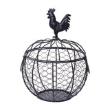 Maxbell Metal Wire Egg Basket Collecting Basket Sturdy Versatile Chicken Egg Basket Black