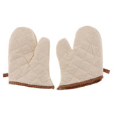 Maxbell Heat Resistant Grilling Cooking Gloves Oven Mitts BBQ Tool Beige
