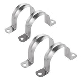 Maxbell 4 Pieces Pipe Hose Tube Conduit Stainless Steel Hanger U Strap Clamps Clip