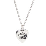 Maxbell 6xAlways in My Heart Pendant Memorial Necklace Human Pet Ash Holder Jewelry