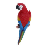 Maxbell 2x Realistic Parrot Resin Bird Animal Ornament Hanging 31cm Look Left Red