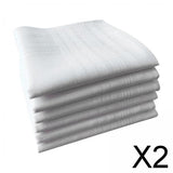 Maxbell 2x5x Men's White Handkerchiefs Pocket Square Hankies for Father Gentlemen Suit