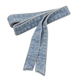 Denim Waist Belt 3.6 cm Wide Fashion Waist Band for Dress Trench Coat Casual Light Blue