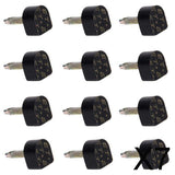Maxbell 7xFootful 6 Pair of Black PU Heel Plate for High-Heeled Shoes 10.5x12.5mm 606 Style