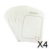 Maxbell 4x20Pcs Bird Pattern Hair Clip Display Cards Jewelry Tags Kraft Holders Papery