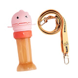Maxbell No Spilling Water Bottle Caps with Straw Straw Cover Bottle Cap for Car Infants Pink With Strap