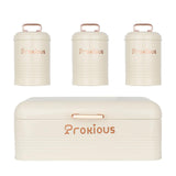 Maxbell Kitchen Canisters Set Kitchen Food Storage Container for Cookies Pantry Home White