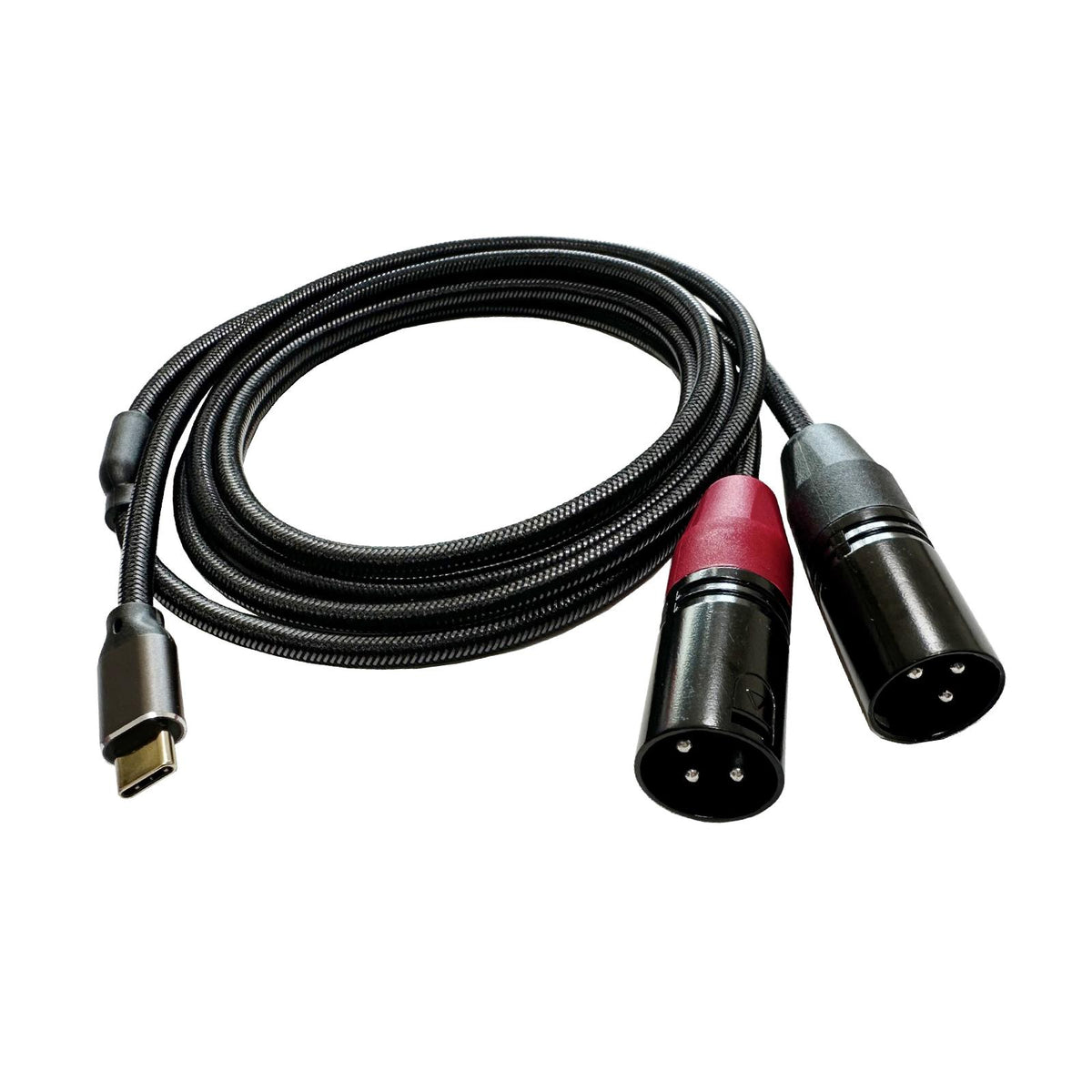 Maxbell USB C to 2 XLR Cable 3 Pin Balanced Mic Cord for Amplifier Headphone Speaker 1m