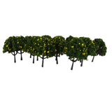 Maxbell 2x20pcs Model Train Yellow Fruit Trees Garden Street Layout Scale 1/100 6CM