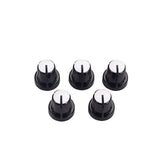 Maxbell 5 Pieces Guitar Amplifier Speed Knobs AMP Black&White Volume Tone Control