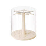 Maxbell Rotating Clear Display Case for Keychains for Showcase Collectibles Tabletop 1pcs