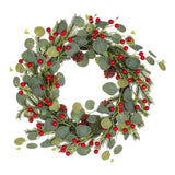 Maxbell Door Wreath Multifunctional Home Decoration for Wall All Seasons Living Room Red Fruit