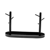 Maxbell Jewelry Dish Elegant Multifunctional Entryway Tray for Table Anklet Necklace Black Double