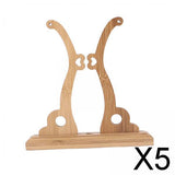 Maxbell 5xChinese Style Palace Bracket Holder Stand For Round Circular Hand Fan