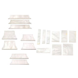 Maxbell White Mother of Pearl Shell Guitar Block Blank Fretboard Inlay Material Set