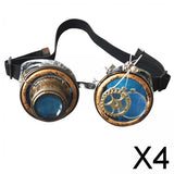 Maxbell 4xFashion Steampunk Goggles Eyewear Men Props Punk Colored Glasses