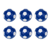 Maxbell Maxbell 6 Pack 36mm Table Soccer Foosballs Replacement Mini Soccer Balls for Tabletop Game, Blue + White