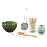 Maxbell 6x Matcha Tea Ceremony Set Traditional Matcha Set for Home Table Living Room Green