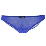 Maxbell Mens Bikini Briefs Underpants Mesh See Through Sexy Pants Glitter XL blue - Aladdin Shoppers