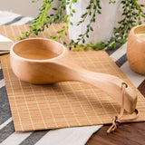 Maxbell Wooden Ladle Hanheld Rice Ladle Sauna  Beech Spoon Japanese Tea Ladle