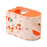 Maxbell Cat House Scratch Resistant Lounge with Stickers for Pet Small Cats Sleeping Orange
