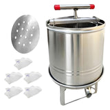 Maxbell Large Honey Presser Honey Separator Fruit Wine Press for Vinasse Juice Grape 5 Filtration bags