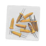 Maxbell Stainless Steel Corn Holders Portable Barbecue Skewers for Party BBQ Camping 10pcs