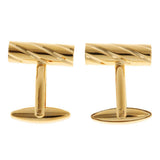 Maxbell Men's Formal Dress Cylinder Incline Spiral Shape Shirt Cufflinks Gold - Aladdin Shoppers