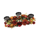 Maxbell Hydrangea Candle Holder Decoration Candlestick for Valentine's Day Fireplace