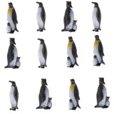 Maxbell Maxbell 12Pcs Plastic Penguin Toys Ocean Animal Model Figures Educational Toys Figure Home Decor