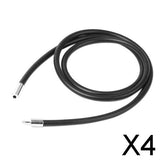 Maxbell 4xRubber Cord Rope Necklace Chain With Stainless Steel End Clasp 20 Inch