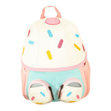 Maxbell Kids Backpack Zipper Casual Kindergarten Backpack for Boys Toddlers Children White