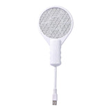 Maxbell Electric Swatter Compact Bug Zapper Racket for Home Indoor Outdoor Patio White