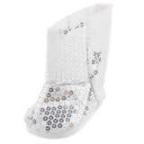Maxbell Fashion Silver Sequins Boots Shoes for Girl Doll