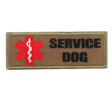 Maxbell 2pcs Service Dog  Embroidered Hook Loop Patch Fastener Sew on Patches
