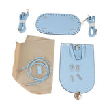 Maxbell Handmade PU Leather Bag Making Kit Shoulder Strap with Hardware Accessory Blue