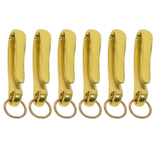 Maxbell 2x6Pcs Japanese Fish Hook Keychain Belt Clip Purse Wallet Holder Key Aureate