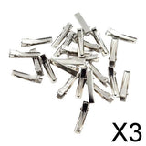 Maxbell 3x30/100Pack Flat Single Prong Alligator Hair Clips DIY Blanks 35mm 30pcs