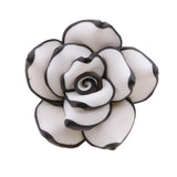Maxbell Handmade Polymer Clay Flower Brooch Vintage Wedding Handcrafted White