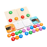 Maxbell Wooden Counting Numbers Board Math Toy for Age 3 4 5 6 7 Boys and Girls Kids