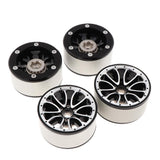 Maxbell Maxbell 4Pcs RC Wheel Rims for 1:10 Axial SCX10 RC4WD Remote Control Car Black