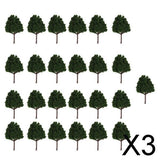 Maxbell 3x25x Dark Green Model Trees N Scale Train Layout Scenery Diorama 1:150