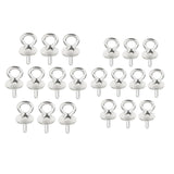 Maxbell 20Pieces Sterling Silver 925 Pendant Clasp Pearl Bail Pins Connector 4mm 5mm - Aladdin Shoppers