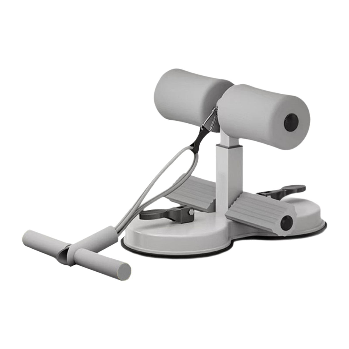 Maxbell Sit up Bar Floor Holder 3 Adjustable Height Situp Bar for Thighs Office Home Grey