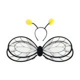 Bee Wing with Headband Halloween Cosplay Prop for Birthday Performance Stage black