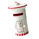 Maxbell Santa Mailbox Christmas Tree Ornament Keepsake for Party Yard Wreath Garland White