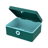 Maxbell Jewelry Box with Fingerprint Lock Jewelry Casket for Party Holidays Bathroom Single Layer Green