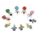 Maxbell 20 Pieces Mixed Angel Charms Pearl Acrylic Polymer Pendants Jewelry Findings