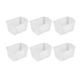 Maxbell 6Pcs Storage Baskets Vanity Organizer Trays for Dorm Document Organizer File Clear