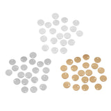 Maxbell 60 Pieces Mixed Color Round Coin Stamping Blank Tags Metal Jewelry Findings